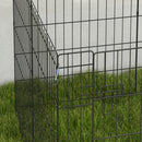 Recinto per Cani e Cuccioli Box per Animali da 8 Pezzi 76 x 61 cm  in Filo di Ferro Nero