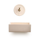 Lavello Rettangolare da Esterno 45x35 cm con Rosone Installazione a Muro in Cemento Madrid Rosa Antico