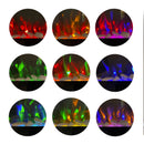 Camino Elettrico da Parete Effetto Fiamma 127x11x50 cm 900W/1800W Nero 