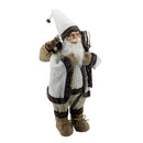 Pupazzo Babbo Natale 40x82x30cm Bianco e Marrone