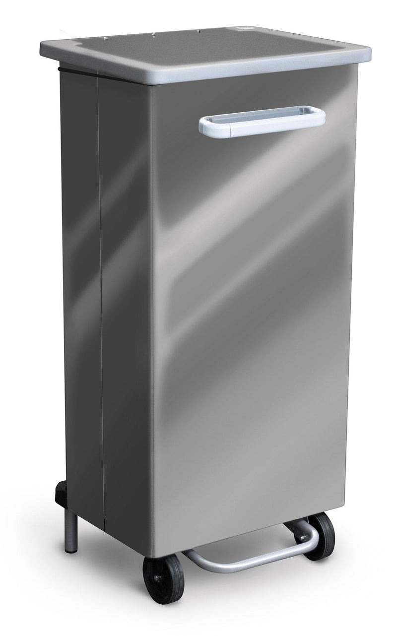 Pattumiera Per Raccolta Differenziata 47x37xh96 cm in Acciaio Inox a Pedale Lucido