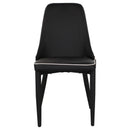 Set 4 Sedie 47x45x46 cm in Similpelle da Interno Nero