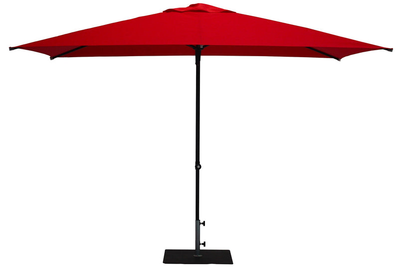 Ombrellone da Giardino 3x2 m Palo Ø38 mm in Alluminio Tessuto Poliestere Trend Rosso