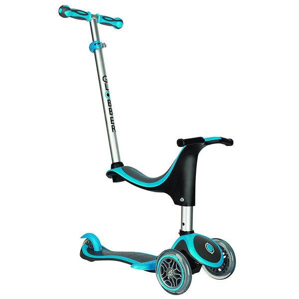 Monopattino Passeggino Triciclo a 3 ruote Evo 4 in 1 Globber Blu sconto