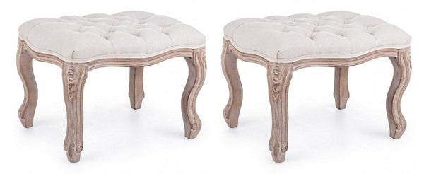 Set 2 Sgabelli Poggiapiedi 53x42x38h cm Diva Naturale prezzo
