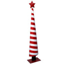 Albero metallo con strisce bianche rosso cm 14x9xh67,5