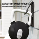 Set 4 Supporti per Bicicletta da Parete Gancio Pieghevole Portabici da Muro in Metallo Nero      