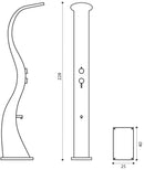 Doccia da Esterno Giardino Miscelatore e Lavapiedi Blu