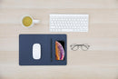 Tappetino per Mouse 34,6x22,5x0,5 cm con Base di Ricarica Wireless Veloce Blu Notte