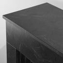 Camino a Bioetanolo da Pavimento 96x35xH96 cm Bellini Effetto Marmo Nero