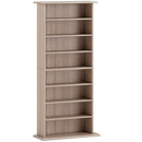 Scaffale Porta CD a 6 Ripiani Regolabili 58x24x126,3 cm per 360 CD e 185 DVD in Melamina Color Legno      