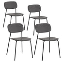 Set 4 Sedie 56,5x49x80,5 cm in PVC Hani Grigie