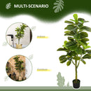 Pianta Artificiale Fico H150 cm con Vaso Verde
