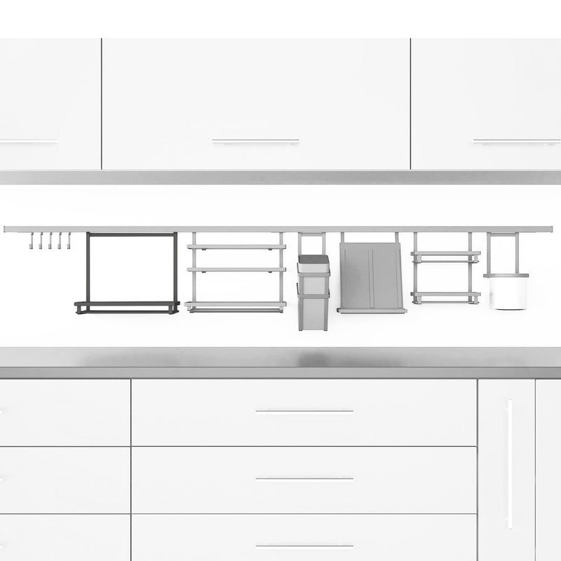 Set da 5 Ganci da Appendere Acciaio Grigio Antracite. Emuca