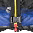 Trampolino Tappeto Elastico Ø244x240 cm con Rete e Bordo Imbottito Blu e Nero