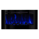 Camino Elettrico da Incasso 54,4x101,6x14 cm Effetto Fiamma 1500W Beverly Nero