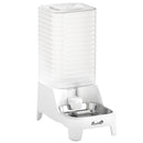 Distributore di Acqua per Gatti e Cani Automatico a Gravità 8 L 19,3x32,8x43,4 cm con Ciotola in Acciaio Inox e ABS Bianco      