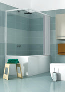 Sopravasca Paratia 2 Lati 1 Anta a Soffietto Apertura Angolare In PVC H150 Caldoni Komet