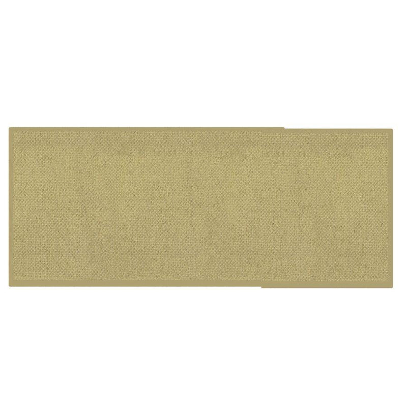 Tappeto Bagno Design Trama Semplice 50x150 cm in Cotone Beige Scuro