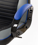 Sedia Poltrona Presidenziale da Gaming Ufficio in Similpelle Bozzini Sport Racing Blu
