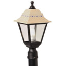 Lampada Lanterna Testa Palo Quadrata Colore Bianco e Nero per Esterno Linea Marine Sovil