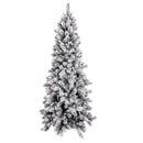 Albero di Natale Artificiale H198 cm Abete Mixed Slim innevato 875 Tips Verde