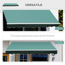 Tenda da Sole 295x250 cm in Alluminio e Poliestere Verde