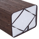 Cesto Portabiancheria 40x30x60 cm in Bambù con Sacco Marrone