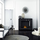 Camino a Bioetanolo da Pavimento 113x97,3 cm Flig Boise Swarovski Nero Lucido 