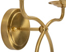 Lampada da Muro Zagabria 35,5x17x43 cm in Ferro e Tessuto Oro e Bianco      