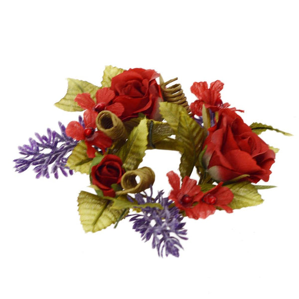 Set 9 Giro Candela con Rose e Lavanda Artificiali sconto