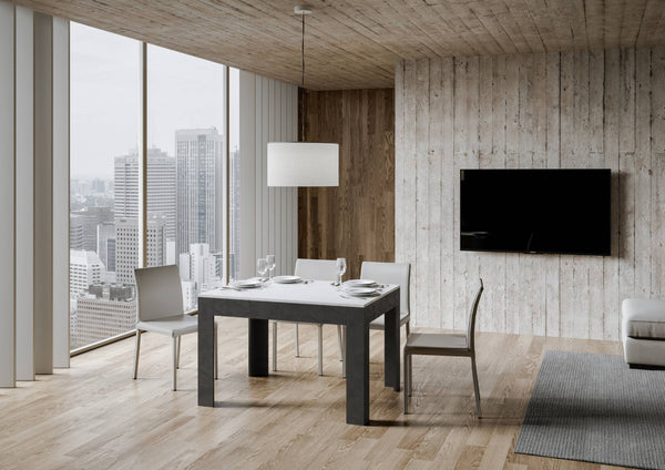 sconto Tavolo Allungabile 120-180x90x77 cm Bibi Mix Bianco Spatolato
