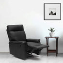 Poltrona Relax Reclinabile Manuale 80x94x102 cm in Similpelle Nero