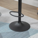 Set 2 Sgabelli da Bar 51,5x57,5x93-114,5 cm in Similpelle Grigio