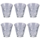 Set 6 Bicchieri Acqua Glace Charm in Vetro VdE Tivoli 1996 Trasparente