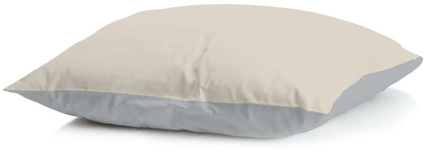 acquista Guanciale in Piuma D'Oca con Federa Duoubleface Panna/Grigio Chiaro
