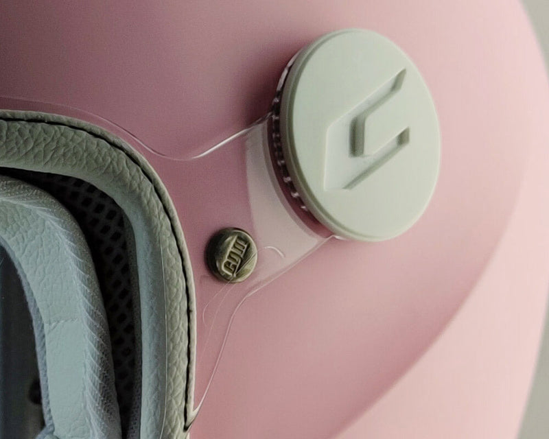 Casco Demi-Jet per Bambini Visiera Sagomata CGM Magic Mono 205A Rosa Opaco Varie Misure