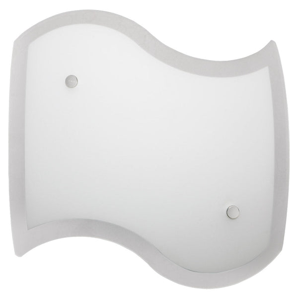 Plafoniera 1xE27 Finali Cromo Vetro Lastra Bianco E-Energy Elda prezzo