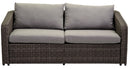 Set Salotto da Giardino in Polyrattan Atlanta Grigio