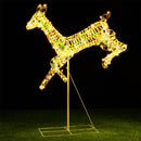 Renna Luminosa Natalizia 94x115 cm con LED da Esterno in Metallo Luce Calda      