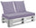 Cuscini per Pallet 120x60 cm Seduta e Schienale in Similpelle Mariotti Belem Lilla