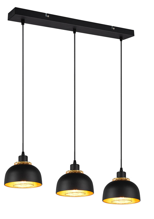 Lampada a Sospensione da Interno Attacco E27 in Metallo Nero Opaco acquista