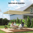 Tetto di Ricambio per Pergola Gazebo da Giardino 300x400 cm in Poliestere Crema