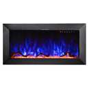 Camino Elettrico da Pavimento 45,4x91,4x18,5 cm Effetto Fiamma 1500W Racy 36 Nero