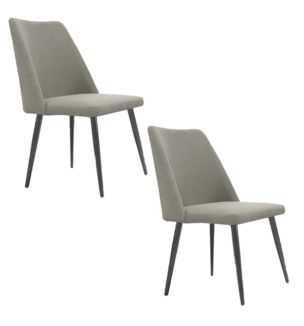 acquista Set 2 sedie Imbottite 48x58x92 cm In Tessuto Enjoy Lux Alexia Tortora