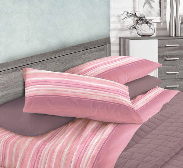 sconto Set Lenzuola in Cotone Sopra Sotto e Federe Cober Malida Rosa Varie Misure