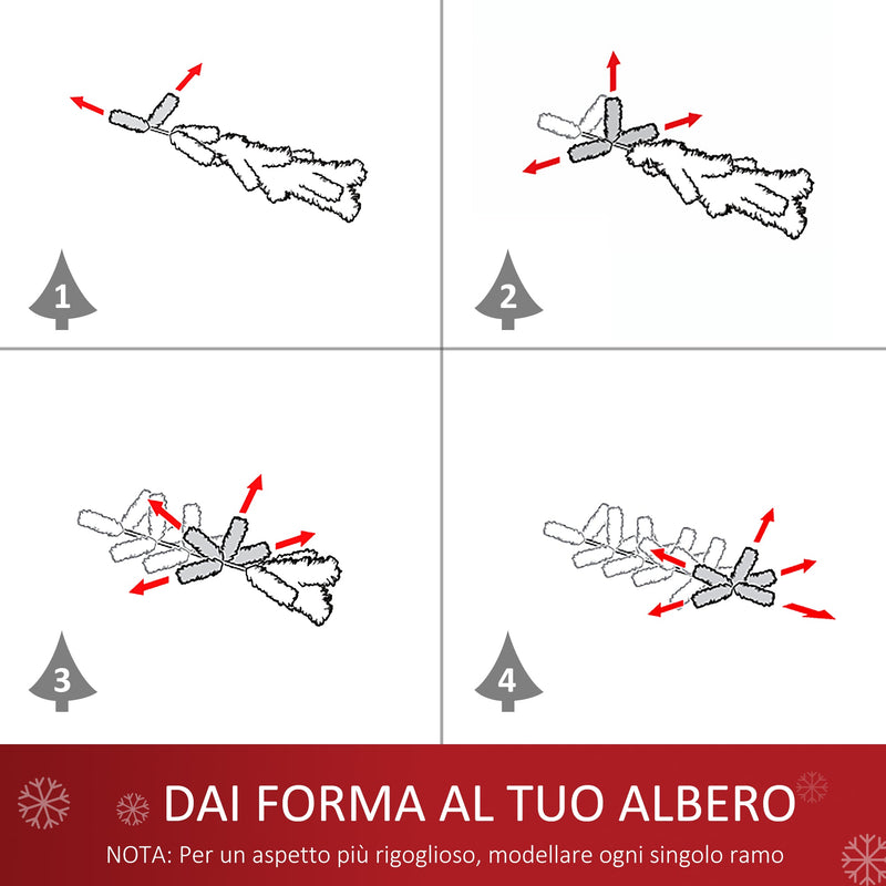 Albero di Natale Artificiale da Tavolo 60 cm 73 Rami 15 LED  Verde