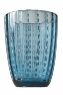 Set 6 Bicchieri Acqua in Vetro con Pois e Superficie Ondulata 300 ml Villa d'Este Home Tivoli Kalahari