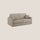 Divano Letto 2 Posti 166x92x96 cm in Tessuto Beige