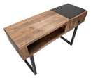 Console Mumbai 118x40x76 cm in Legno di Acacia e in Ferro Marrone e Nero